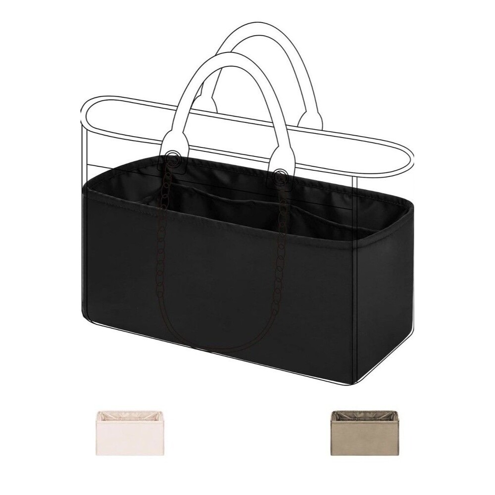 DGAZ Silky Purse Organizer Insert Black For Luxury HandBags And Totes NWT